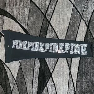 VS PINK IRIDESCENT SEQUINS & BEADS YOGA LEGGINGS